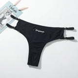 Zingj Thong Female Sports Fitness Trtide Metal Hollow Sexy Hot Girls T-BACK Plus Size 6004-Outfit