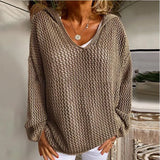Outer Wear Knitted Pullover Hooded Sun-proof Top Thin Loose