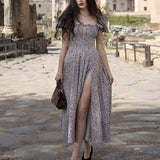 Printed Mid Waist Hipster Floral Backless Slim Fit Sleeveless Women's