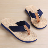 Men Shoes Summer Bohemia Beach Sandals Striped Slippers Flip Flops For Men Platform Sandals Beach Slippers Size