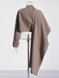 Personality Short Suit Jacket 2025 New Asymmetric High-Waisted Cloak Shawl Design Small Suit