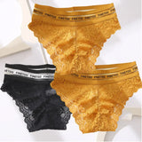 Lace Sexy Women's Panties Finetoo Mid-waist Temptation Transparent Hollow Out Underwear Female Underpants Briefs