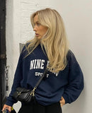Washed Faded Sweatshirt Women Autumn Winter Vintage Hoodies Fashion Sweatshirts Tops 2021 Femme Oversize
