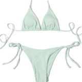 2023 New Sexy Three-Point Small Pit Strip Split Swimsuit Bikini
