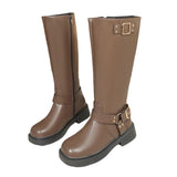 British Autumn And Winter Smoke Cane Women's Boots Are Thick And High And Knight Boots Temperament