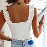 Zingj Hot Style Sexy One-Word Collar Low-Cut Strap Slim Top-Outfit