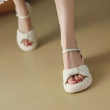 2025 Summer One Word With Waterproof Platform Platform Roman Sandals Women's