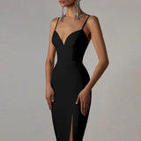 Bandage Dress 2022 Summer Purple Elegant Dresses for Women Black White Sexy Evening Party Club Dress Bodycon High
