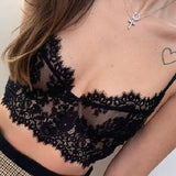 Backless Lace Camisole Women Backless Crop Top 2022 Ladies Summer Vintage Underwire Sexy Vest