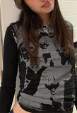 Screen Print Long Sleeve Tee- Outfit