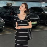 New Small Fragrant Wind Hit The Striped Sling Dress Female Summer Slimming Temperament Casual