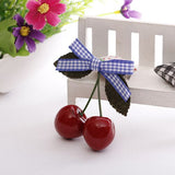 Hot Sell Retro Vintage 50s 60s Women Cherry Bow Hair Clip Hairpins For Pinup Girls Vintage Party Vaction Hair