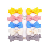 Cute Mini Bowknots Hair Clips For Baby Girls Colorful Ribbon Boutique Barrettes Hairpin Headwear Kids Hair
