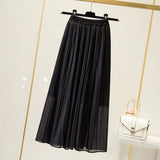 Bohemian Women Fashion Pleated Skirts Boho High Waist Chiffon Femal Long Skirt Floral Print midi Skirt Summer