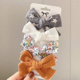 2021 New Leopard Print Hair Clips For Cute Girls BB Boutique Hairpins Bowknot Barrettes Headwear Kids Hair