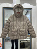 Autumn And Winter New Korean Version Loose And Light White Duck Velvet Hooded Coat Female Casual Pressure Rubber Down Jacket Coat-Outfit