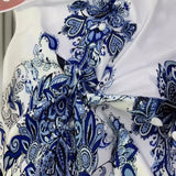 Spot Spring 2025 New Ladies Fashion V-Neck Long Sleeve Bohemian Print