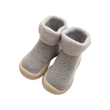 Winter Kids Warm Snow Shoes Socks Infant Boys Brushed Thick Sock Shoes Baby Girls Booties Soft Soles Toddler