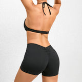 Zingj Fake Two-Piece Yoga Clothes Dance Sports Elastic Hollow Out Tight Fitness One-Piece Yoga Pants-Outfit