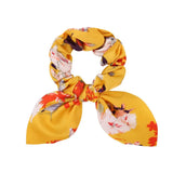Chiffon Bowknot Elastic Hair Bands For Women Girls Solid Color Scrunchie Headband Hair Ties Ponytail Holder Hair