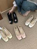 Children With Skirt 2025 New Niche Bows Shallow Flat And Mary Jane