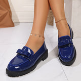 Lofu Shoes Women 2025 Spring And Summer New Roundhead With Thick Bottom Handy Korean Version Comfort Single