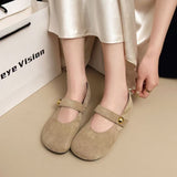 And Cute Girl Wind With Mary Treasure Shoes Summer New Daily Frosted Round Head Shallow Mouth Single