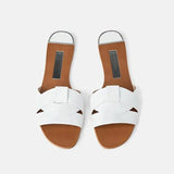 ZARZ 2022 Summer New Fashion Crystal Square Toe Flat Sexy Outer Wear Sandals And Slippers Women Luxury Brand Woman Beach