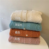 Zingj Wear Light Ripe Wind Knit Cardigan Women's Autumn Winter New Loose Korean Round Collar Soft Waxy Sweater Coat Female-Outfit