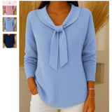 Solid-Colored Women's Knitted Sweater Autumn/Winter