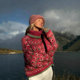 Leopard-Print Sweater Languid Wind Collar Loose-Fitting Fashion Casual Wear Autumn And Winter Top