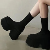 Size 2025 New Coarse And Knitted Elastic Boots Women High And Two Elastic Wool Cotton Boots 42