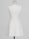 New Dress In Spring 2025 Femininity Commuting Fashion Round Collared Flower Vest Sleeveless