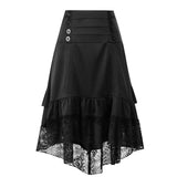 Commute Retro Women's Lace Drawstring Midi Summer Female
