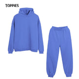 2021 Autumn Winter women Tracksuit Two Set Fleece Sweatshirts Crew Neck Hooded Sweatshirts Fleece warm pants