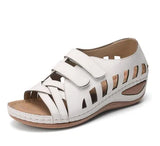 New Women Sandals Lostisy Large Size Women Cross Belt Breathable Pure Color Sandals Ankle-Wrap Sandalia Feminina