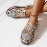 Ladies Casual Shoes Fashion Low-Top Shoes 2025 Spring And Autumn New Water Drilling Set Foot Single