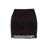 Summer 2024 New Spicy Girls Hip Skirt Dark Style Sexy Velvet Double-Body