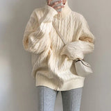 Vintage Half Zip Up Cable Knit SweaterOutfit