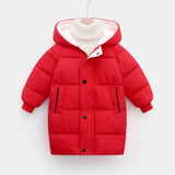 Coat Winter Teenage Baby Boys Girls Cotton-padded Parka & Coats Thicken Warm Long Jackets Toddler Kids