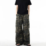 Camouflage Trousers Men And Women Fall 2025 New Loose Leisure Multi-Pocket Water Wash