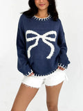Bow Jacquard Sweater- Outfit