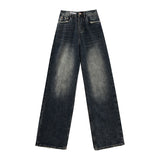 Y2k Baggy Jeans Women Streetwear Retro Blue Fashion Autumn Washed High Waist Pants Loose Wide Leg Denim Trousers