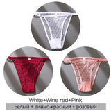 3PCS/Set Perspective Women's Panties Sexy Women Low-Waist Underpant Female G-String Underwear Lingerie