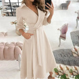 Dresses For Women Robe emme V Neck Floral Printed Boho Beach Dress Estidos de Fiesta Female Robe Vestido Floral