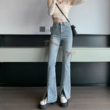 Size Jeans Women 4XL High Waist Casual Black Jeans Women Clothes Female Loose Flare Pants Mom Jeans Streetwear Jeans