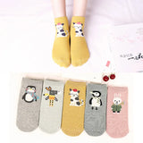 New Arrivl Women Cotton Socks Pink Cute Cat Ankle Socks Short Women Socks Casual Animal Ear Red Heart Gril Socks