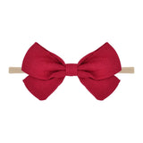 Cute Baby Headband For Girls Elastic Rope Turban Bows kids Stretch Princess Solid Hair Bands Headwear Hair