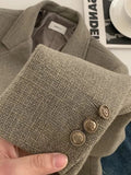 Blazer Coat 2023 Spring Autumn New Long Sleeve Women Suit Jacket Notched Collar Blazers Femme Office Lady Women