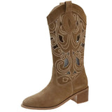 Hole High Boots Girls Summer Breathable Knight Cool Boots Sharp Head Thick And Thin Chelsea Net